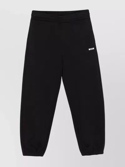 MSGM STRAIGHT TROUSERS WITH ELASTIC CUFFS AND WAISTBAND