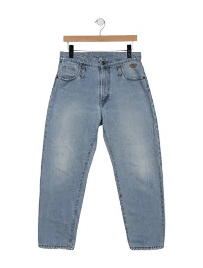 Pre-owned Msgm Straight-leg Jeans In Blue