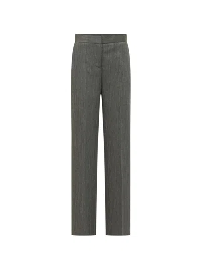 Msgm Straight-leg Tailored Trousers In Gray