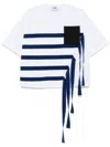 Msgm Strap-detail T-shirt In White