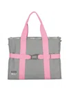 Msgm Strap Tote Bag In Gray