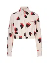 MSGM MSGM STRAWBERRY PRINTED CROPPED SHIRT