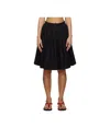 Msgm Black Pleated Miniskirt In Black