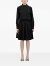 Msgm Stretch-cotton Skirt In Schwarz