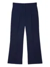Msgm Stretch Cropped Trousers In Blue