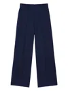 Msgm Stretch Straight Pants In Blue