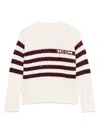 Msgm Stripe-detail Sequin-embellished Sweater In Pattern