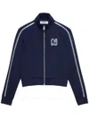 Msgm Stripe-detail Sweatshirt In Blue