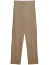 Msgm Stripe-detail Trousers In Neutrals