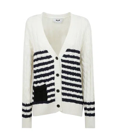 Msgm Striped Cardigan