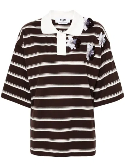 Msgm T-shirts And Polos Brown