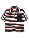 Msgm Printed Blouse Black In Black