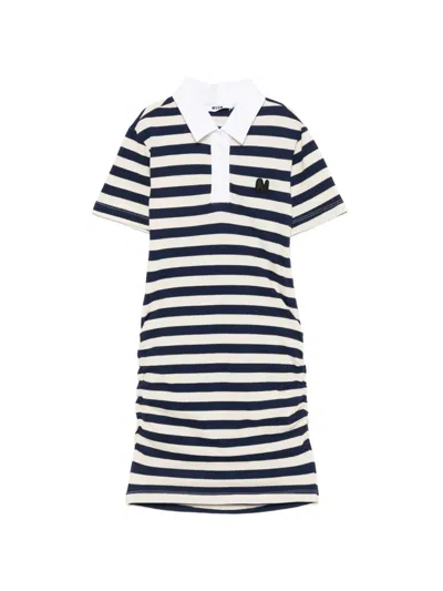 Msgm Kids' Striped Dress In Multi