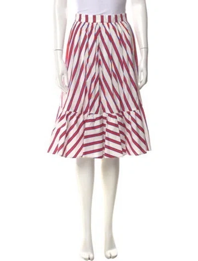 Pre-owned Msgm Striped Knee-length Skirt In Multi