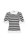Msgm Striped Layered T-shirt In White