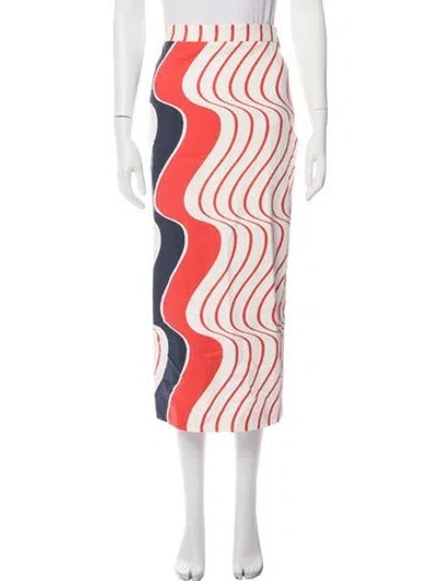Pre-owned Msgm Striped Long Skirt In Multicolor