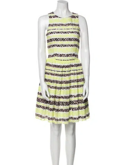 Pre-owned Msgm Striped Mini Dress In Multi
