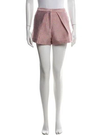 Pre-owned Msgm Striped Mini Shorts In Blue