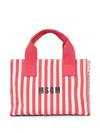 Msgm Striped Polka-dot Shoulder Bag In Multi