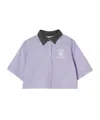 Msgm Striped Shirt In Blue