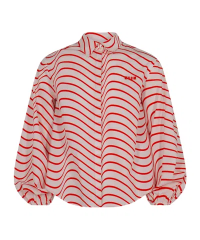 MSGM STRIPED SHIRT