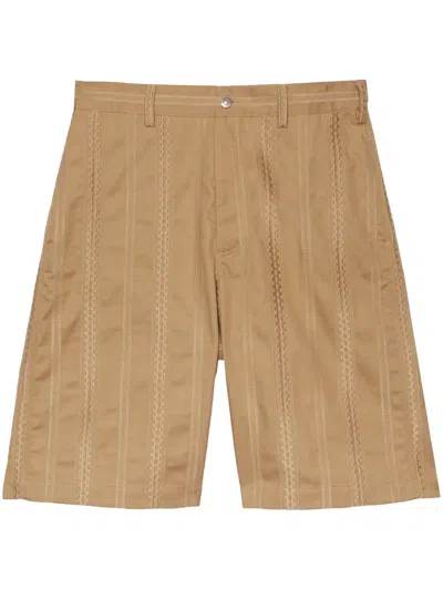 Msgm Gestreifte Shorts In Nude