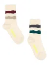 Msgm Striped Socks In Neutral