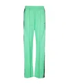 Msgm Striped Sweatpants In Green