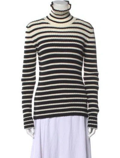Pre-owned Msgm Striped Turtleneck Sweater In Multi