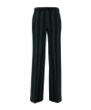 Msgm Striped Wide-leg Trousers In Black