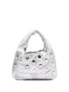 Msgm Studded Handbag In Silver
