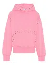 Msgm Studded Hoodie In Pink