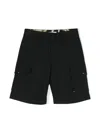 Msgm Studded-logo Cargo Shorts In Black