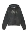 Msgm Studded Logo Hoodie In Black