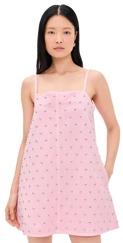 Msgm Studded Mini Dress Pink