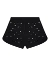 Msgm Studded Shorts In Black