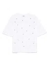 Msgm Studded T-shirt In White