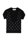 Msgm Studded-embellished T-shirt In Black