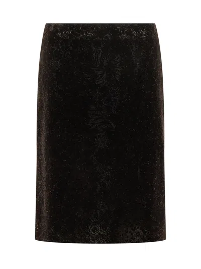 Msgm -style Midi Skirt In Brown