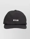 Msgm Stylish Hat With Curved Brim Design In Gray