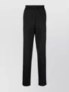 Msgm Tailored Black Trousers With Elastic Waistband In Black
