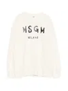 Msgm Sweatshirt With Logo In Pink