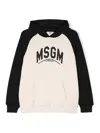 Msgm Raglan Hoodie Boy In Neutral