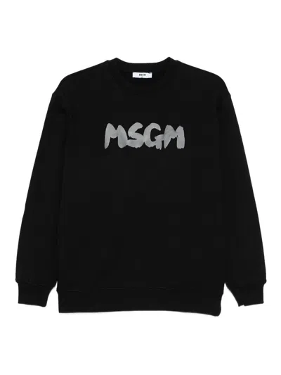 MSGM COTTON SWEATSHIRT WITH PRINT