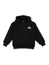 Msgm Back Logo Hoodie In Black