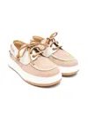 Msgm Suede Boat Shoes In Neutrals