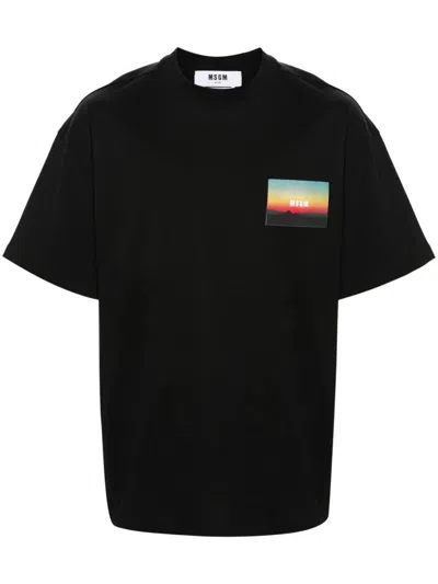 Msgm T-shirt Clothing In Black