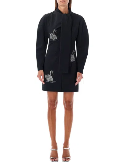 MSGM MSGM SWAN EMBELLISHED MINI DRESS