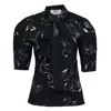 Msgm Woman Shirt Midnight Blue Size 4 Cotton In Blue