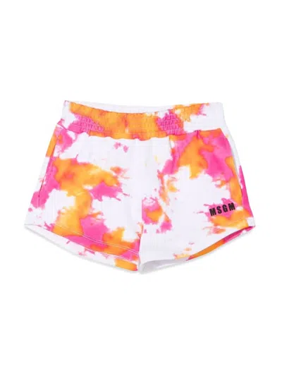 Msgm Kids' Sweat Shorts In Multicolour